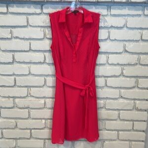 The Limited Tie Waist Sleeveless Red size 2 dress